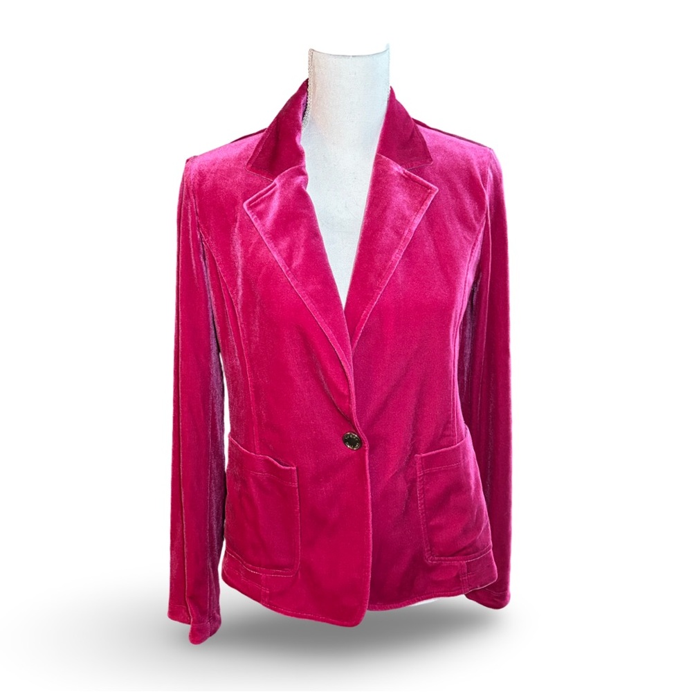 Tommy Hilfiger Velvet Blazer NWT – Hot Pink/Fuchsia